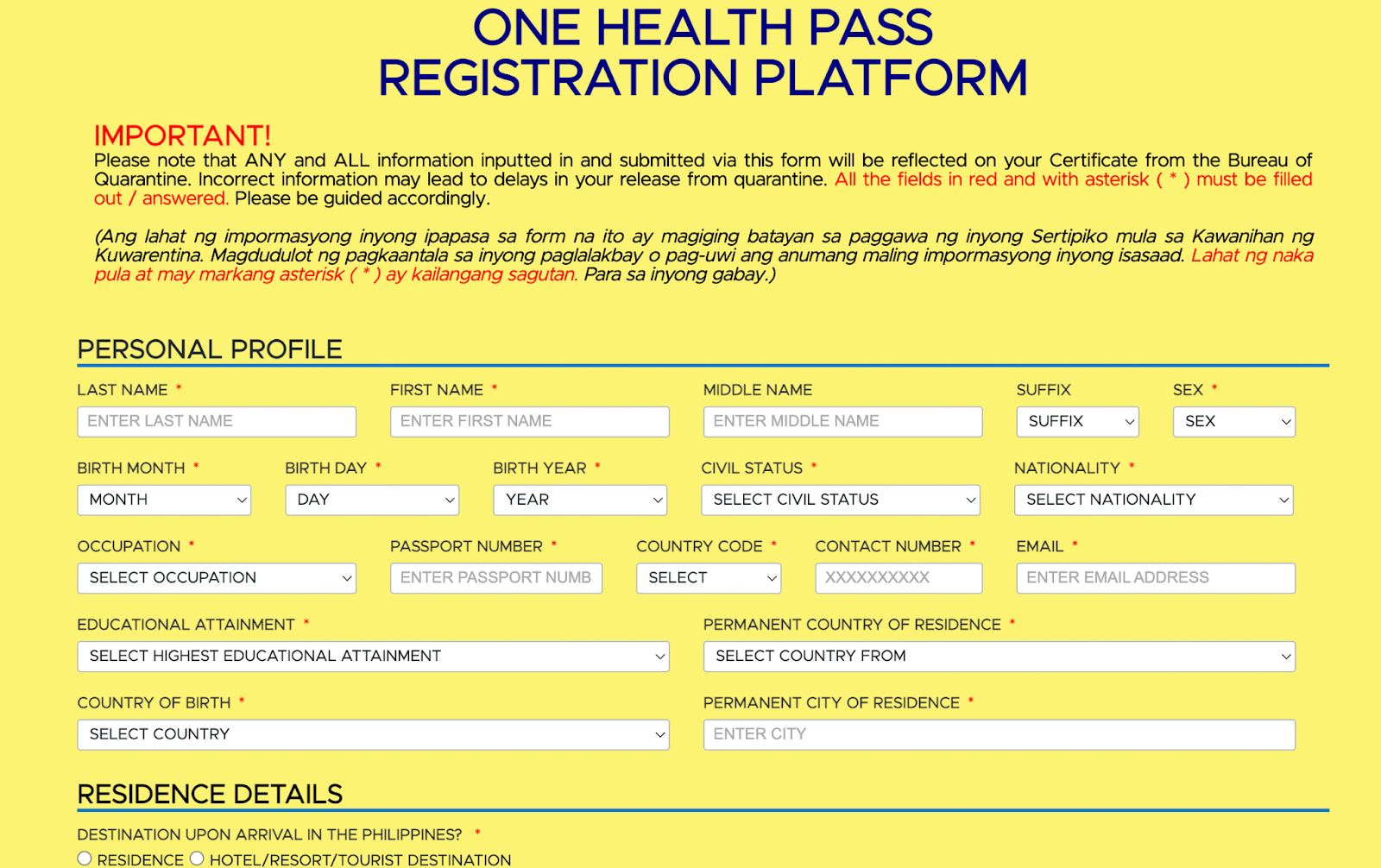 one health paas registration platform